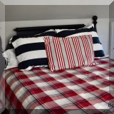 F36. Cannonball queen bed. 50”h 